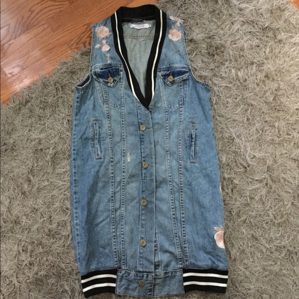 Billy T denim casual vest dress
